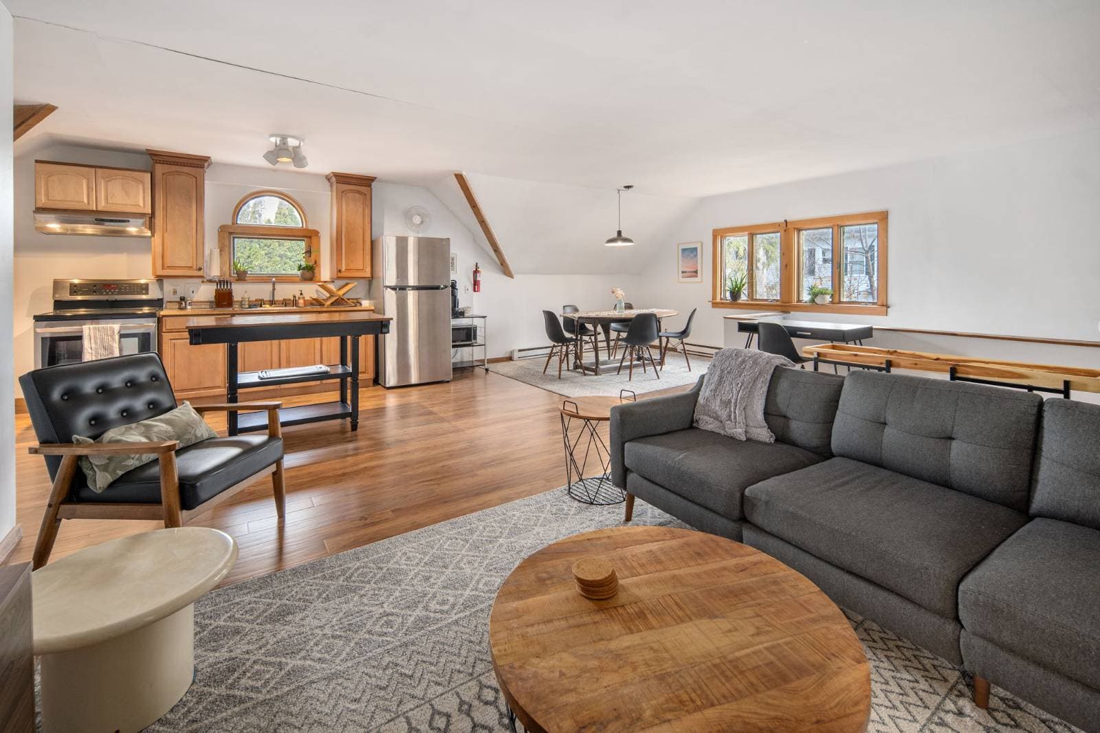 The Accessory Apartment · Living Area at 17 Walnut St, Cooperstown NY