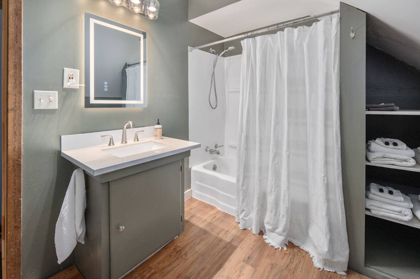 The Accessory Apartment · Bathroom at 17 Walnut St, Cooperstown NY