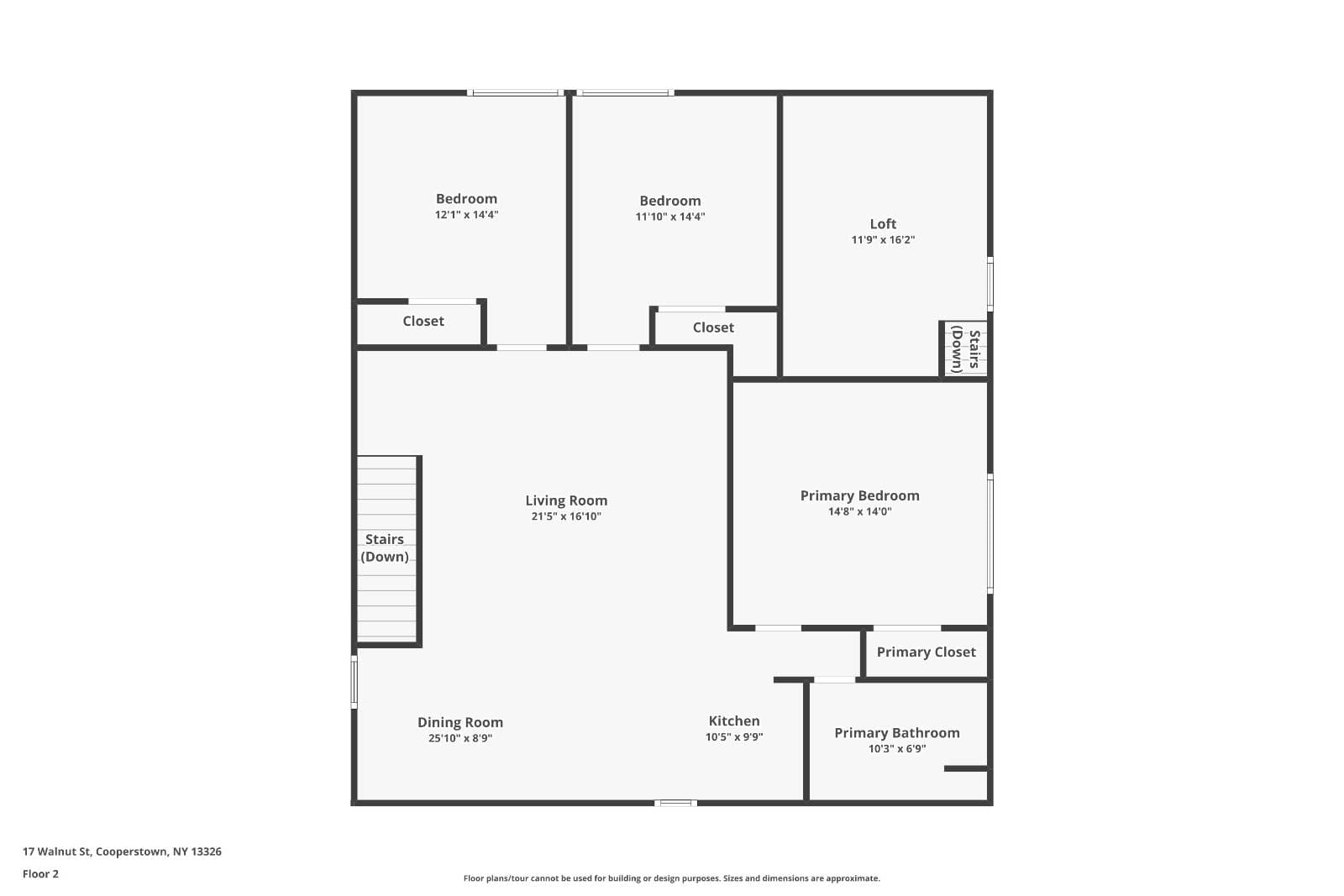 Floor plan · floor 2 at 17 Walnut St, Cooperstown NY